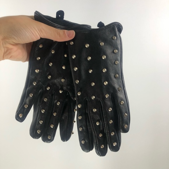Anthropologie Accessories - Anthropologie Carolina Amato Leather Spike Gloves